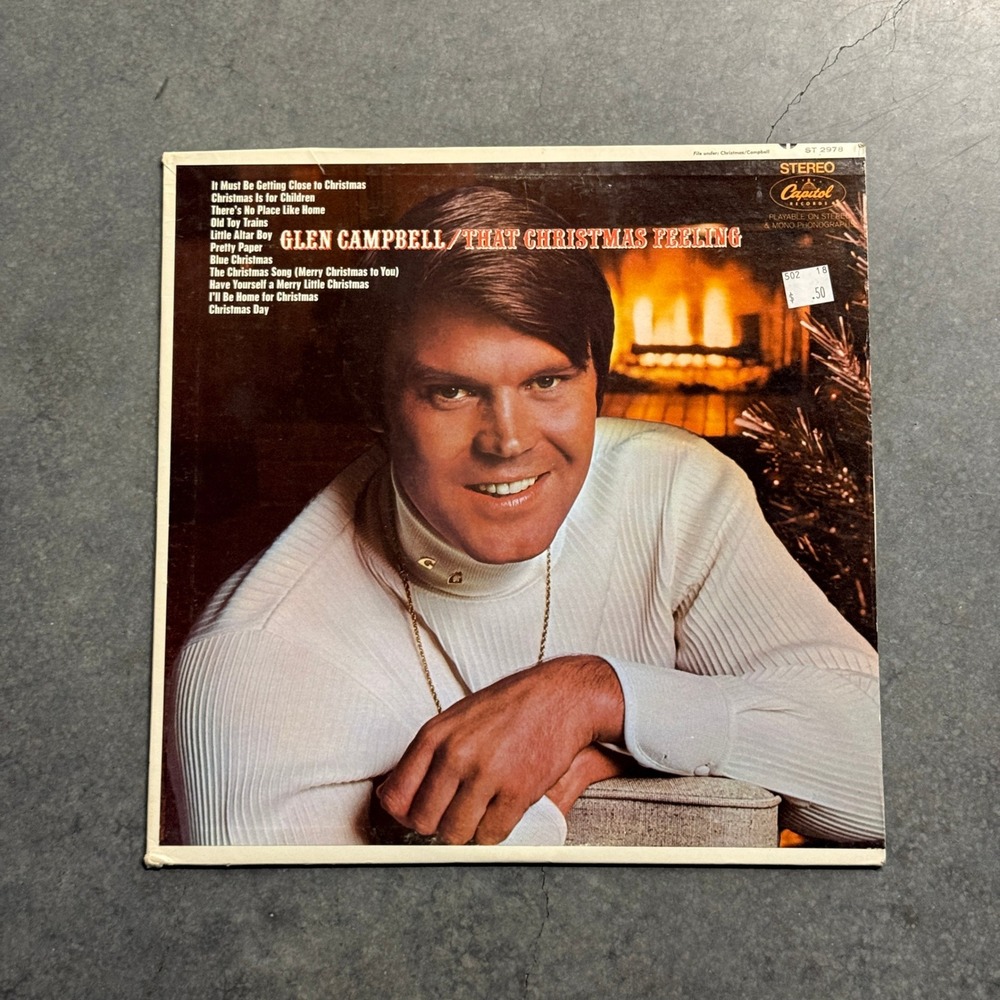 Glen Campbell That Christmas Feeling Vinyl LP Capitol ST 2978 Holiday Record